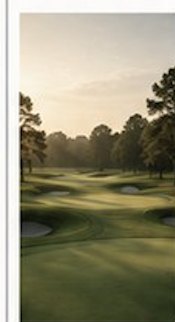 Golf course at sunrise